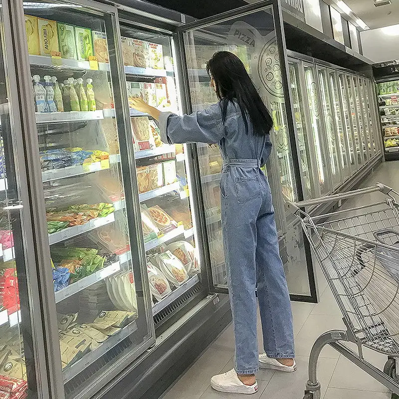 Год корейские товары цельный джинсовый комбинезон костюм со свободными рукавами для женщин