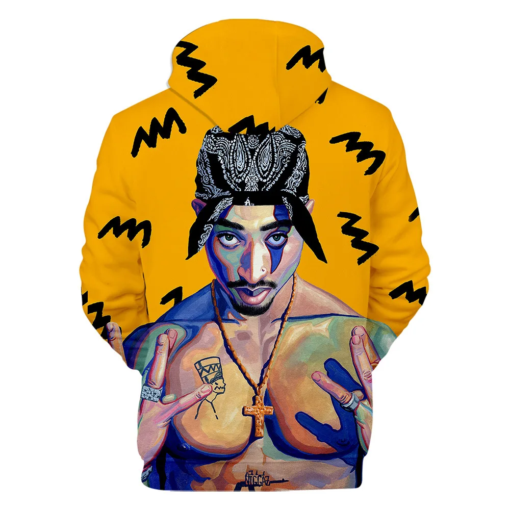 Стиль король рэп Америка рэп певец 2Pac Толстовка пальто