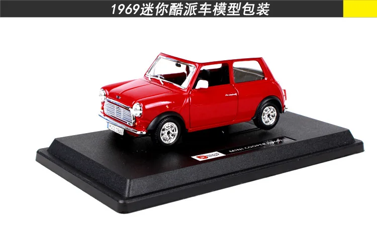 1-24 оригинальная фабрика Bimeigao 1969 Mini Coolpad Ретро винтажная модель автомобиля Модель автомобиля из сплава