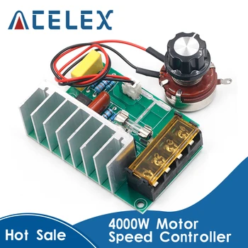 

4000W 0-220V AC SCR Electric Voltage Regulator Motor Speed Controller Dimmers Dimming Speed With Temperature Insurance