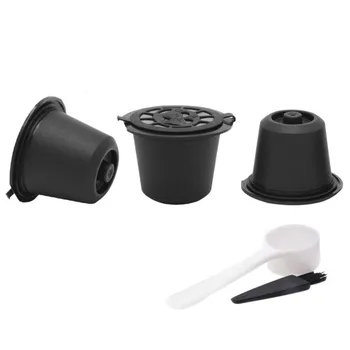 

3PCS Coffee Filter 20ml Reusable Refillable Coffee Capsule Filters For Nespresso With Spoon Brush Kitchen Accessories