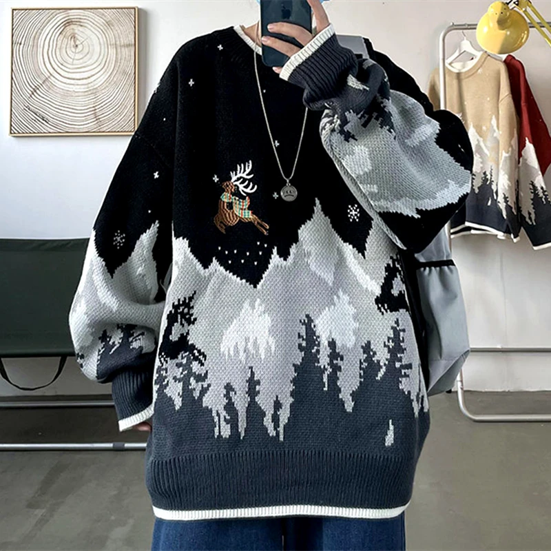 Dark Gothic Snow Mountain Deer 