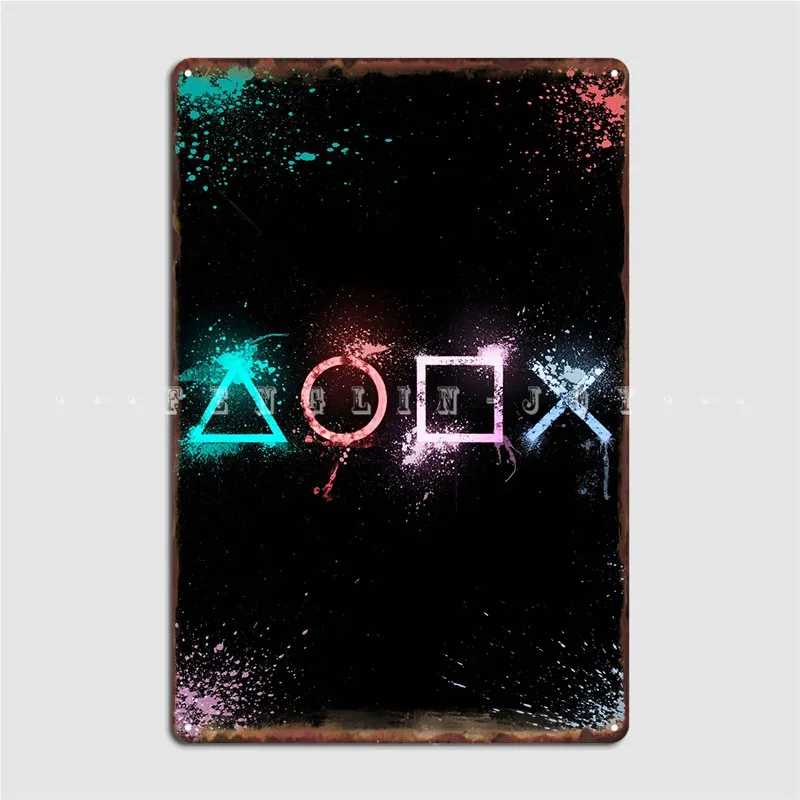 

Для поклонников Ps, металлический плакат с табличкой, декор для гостиной, оловянный плакат с знаком