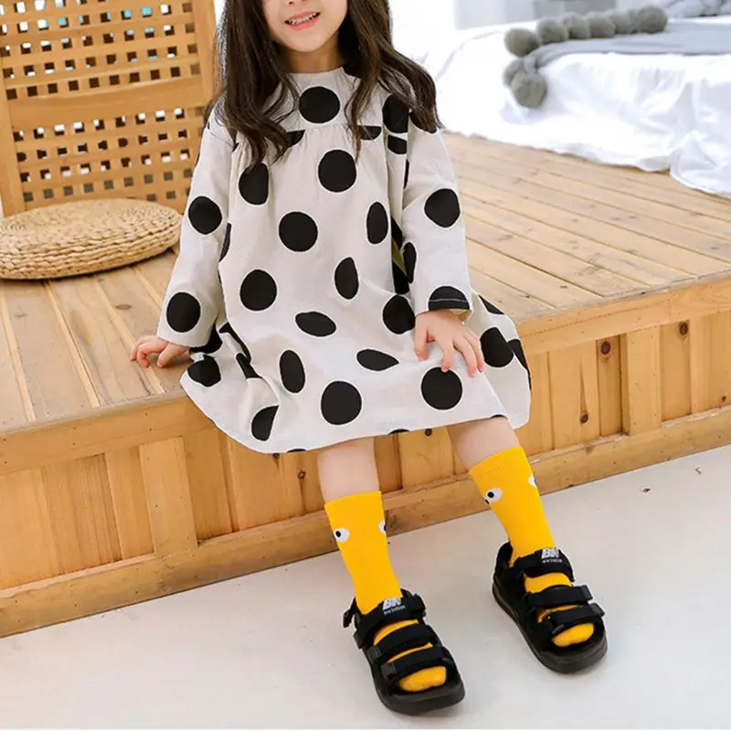Детские мягкие хлопковые носки на осень и зиму, 3 пар/уп. милые яркие однотонные носки до щиколотки