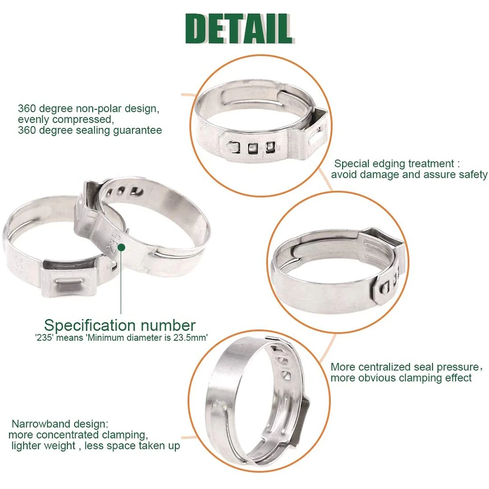 ̱ ̾  ȣ Ŭ 80 , 5.8-23.5mm + ö̾ ޺̼ Ʈ,  304 η ƿ ȣ Ŭ Ŭ 