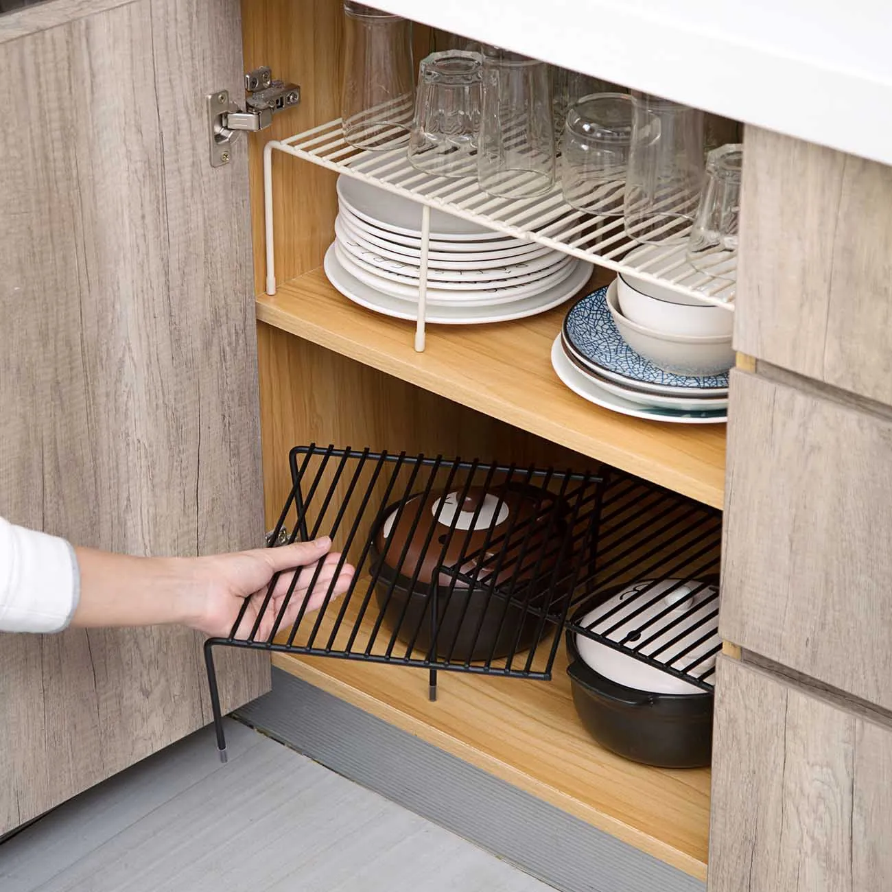 Kitchen Sink Shelf Table Top Retractable Dish Rack With Door Dish Storage  Rack Cupboard Locker Drain Rack Kitchen Organizer - Storage Holders & Racks  - AliExpress