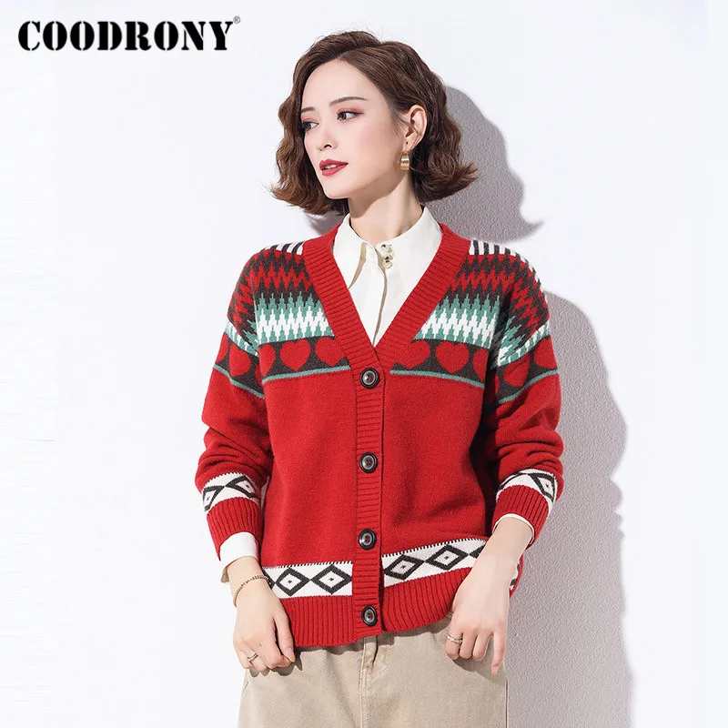 COODRONY Brand Casual Streetwear Fashion Thick Warm Cardigans Female 2020 Winter Korean Style Soft Slim Sweaters Women W1087