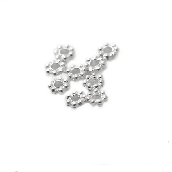 Beadsnice ID28640 925 Чистое тайское серебро разделитель бусины античного серебра бусины для создания браслета своими руками