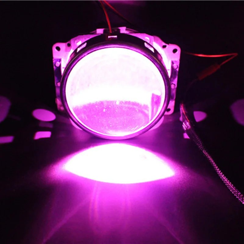 Красный Автомобильный светодиодный модуль Devil Eyes Demon Evil Eye DRL Светодиодный модуль для фар объектив проектора модифицированный DIY красный синий желтый белый зеленый - Цвет: Красный