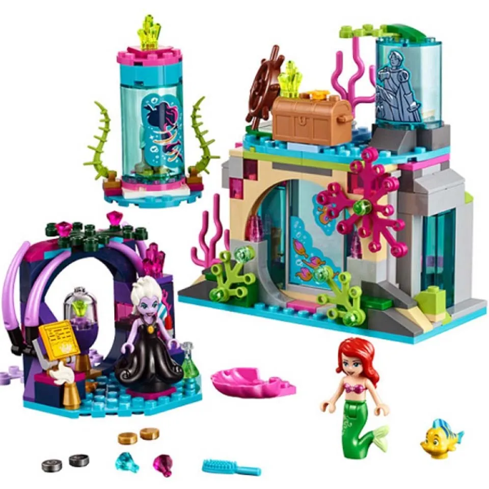 

25010 Princess Series 41145 Building Blocks Magical Spell Set Ariel Mermaid Building Bricks Girls Toy Compatible legoinglys city