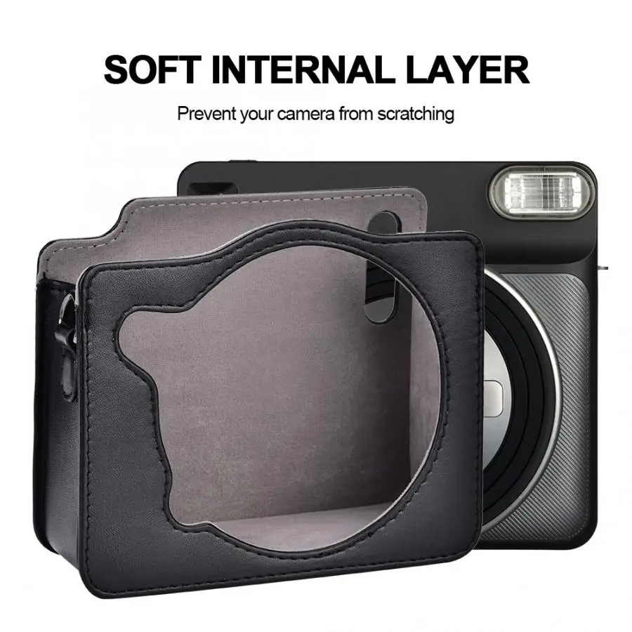 Легкий Чехол из искусственной кожи с ремешком для Fujifilm Instax SQ6 чехол для камеры