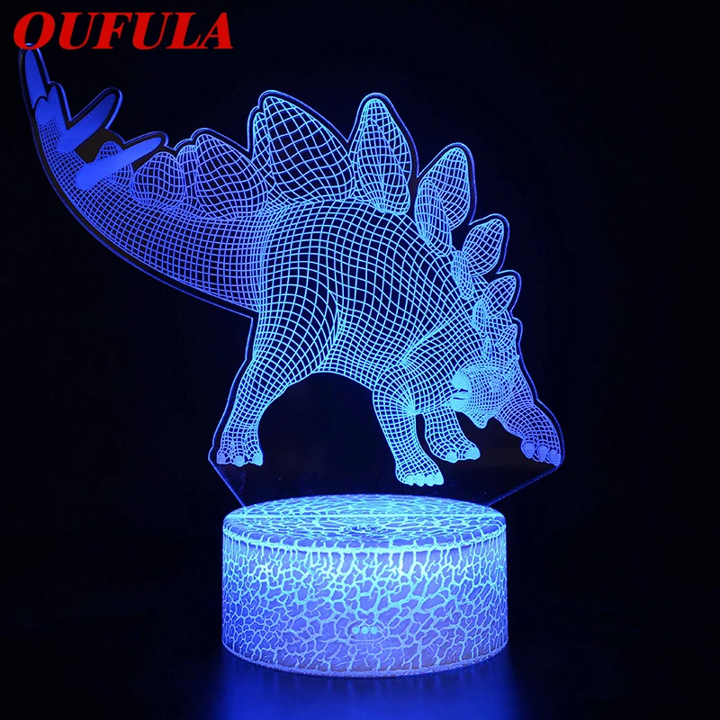

WPD Night LED Lights Novelty 3D lamp Cute Toy Gift 7 Color Cartoon Atmosphere Lamp For Children Kids Room