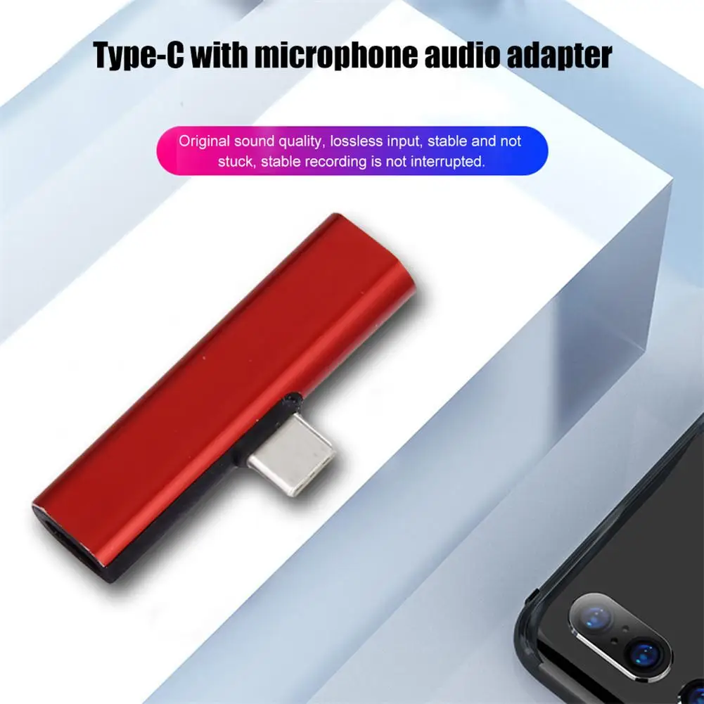 For DJI Osmo Mobile 3 Type-C to 3.5MM Audio Adapter with Microphone Recording Adapter Audio Output Auxiliary Adapter