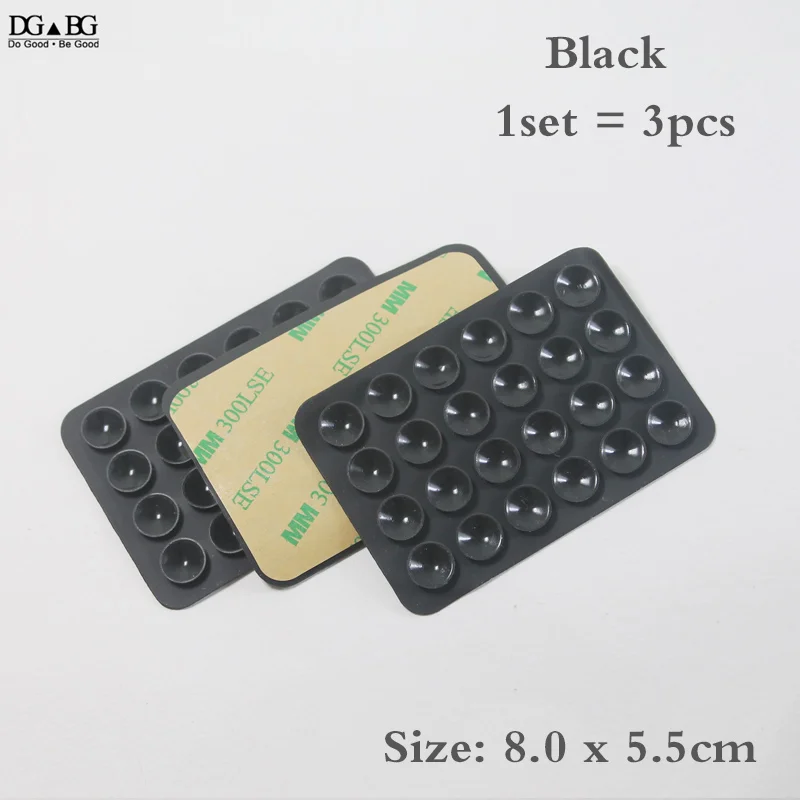 black 4x6 DIY силиконовый резиновый коврик на присосках 3 м стикер высокого качества присоска для VR Mobile MP4 gps Аксессуары - Color: black 4x6