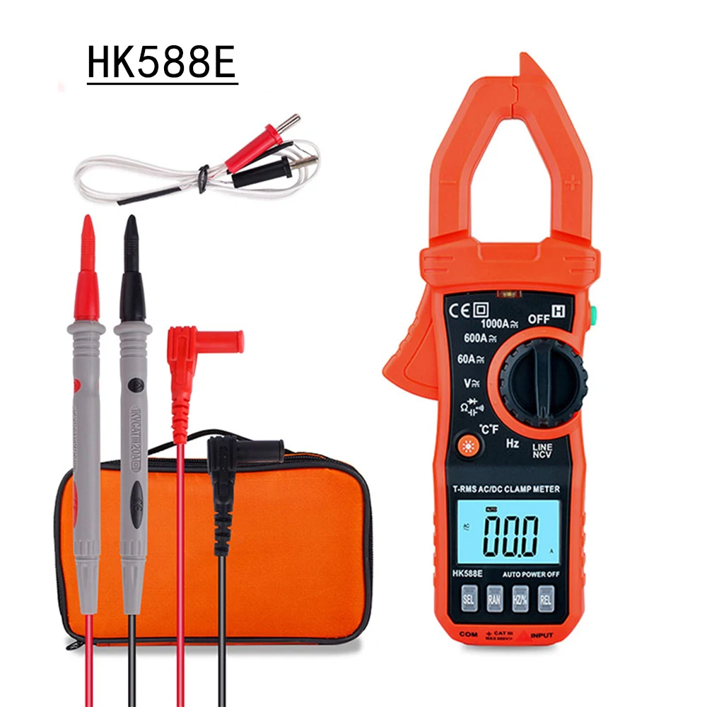 HK588E профессиональный мини-мультиметр-зажим ESR измеритель конденсатора Тестер с измеряемой температурой мультитестер цифровой