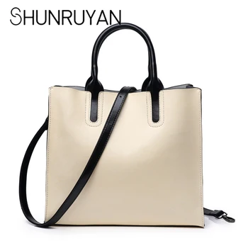 

SHUNRUYAN Ladies' Genuine Leather Handbag Luxury Handbags Women Bags Designer Crossbody Bags Shoulder Bag