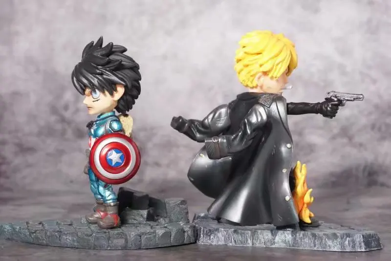 Аниме one piece fu meng Америка Капитан COS Луффи, Sanji Xiangjishi Garage Kit украшение