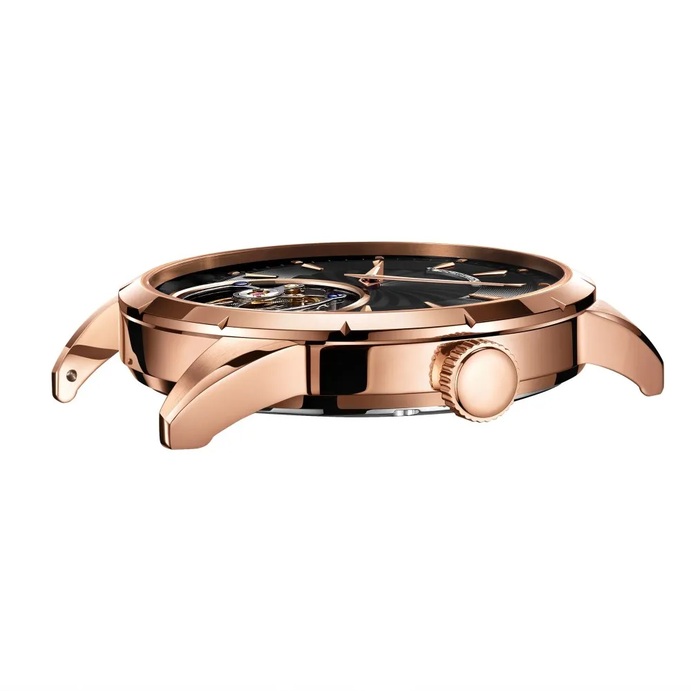 Новое поступление Лидирующий бренд мужские настоящие турбийон часы Роскошный сапфировый циферблат механический ручной ветер бизнес мужские наручные часы простые