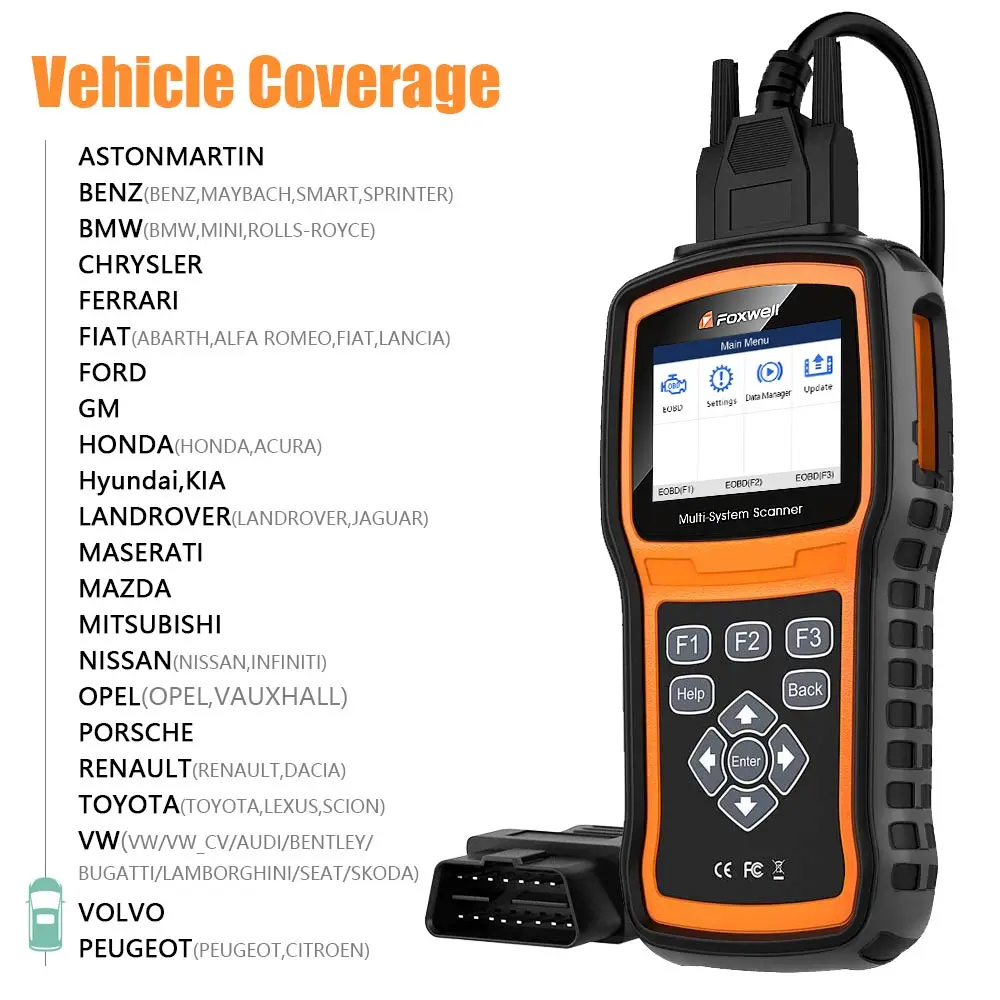 Foxwell NT530 мульти система OBD2 сканер диагностический инструмент поддержка последние