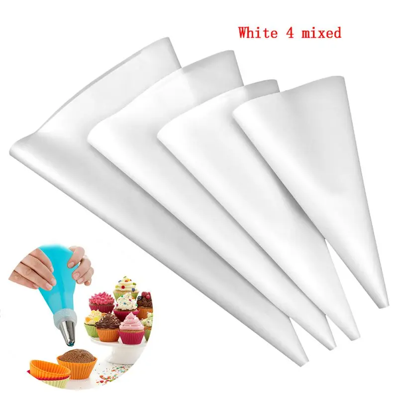 

4pcs Piping Bag Reusable Icing Piping Cream Pastry Bag Cake Decorating Tool DIY Cake Tools