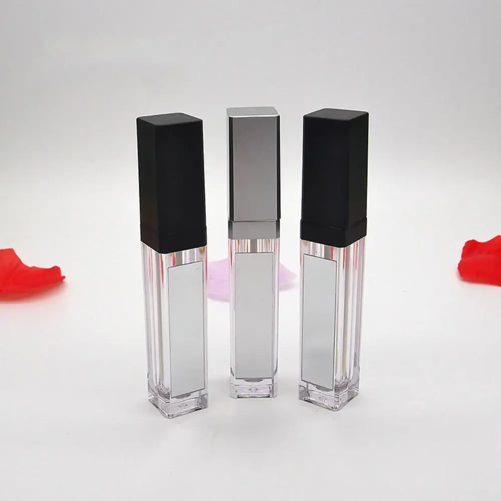 7ml Square Lip Gloss Tubes Empty Lip Gloss Bottle with LED Light Mirror
