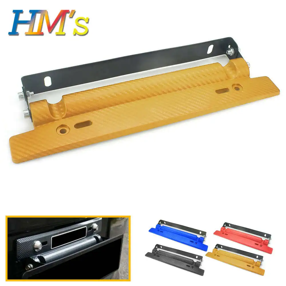 ABS Carbon Fiber License Plate Frame Holder Mount Bumper Brackets License Plate Frame Braket