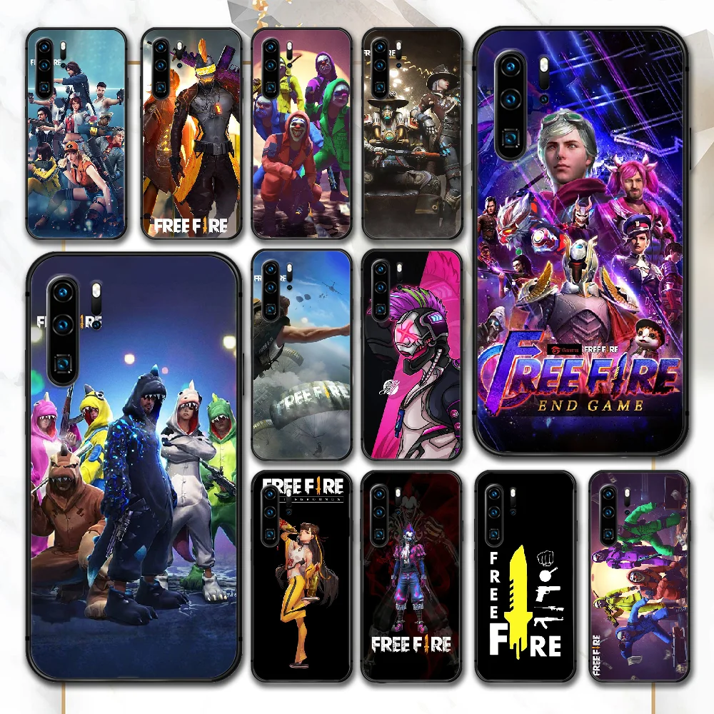 Game Free Fire Phone Case For Huawei P Mate Smart 10 20 30 40 Lite Z 2019 Pro black Cell Luxury Prime Trend Back 3D Shell | Мобильные