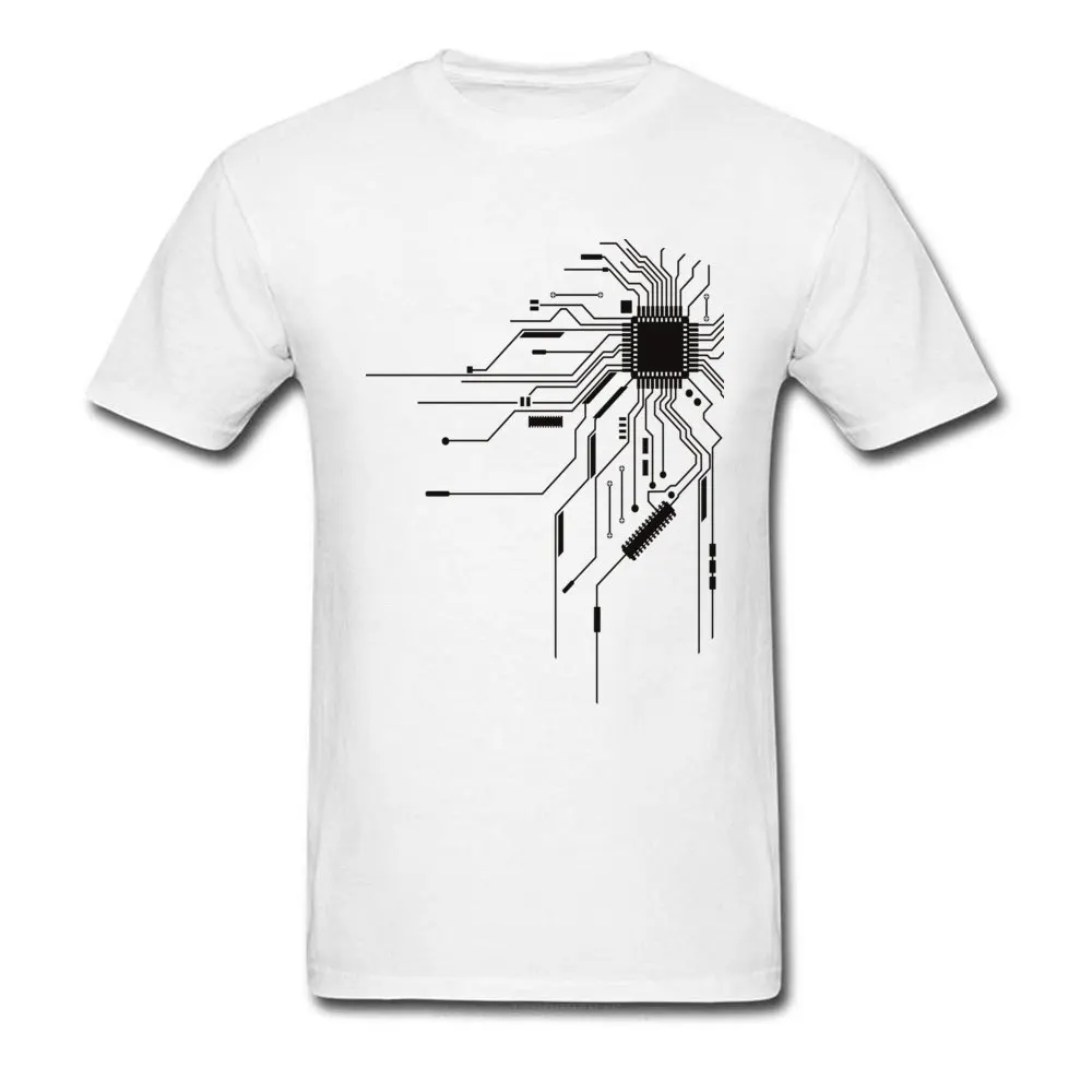 

Computer IC Chip Engineers Developer New T Shirt Print Image Cotton Tops T-Shirts Men Integrated Circuit Board Tees