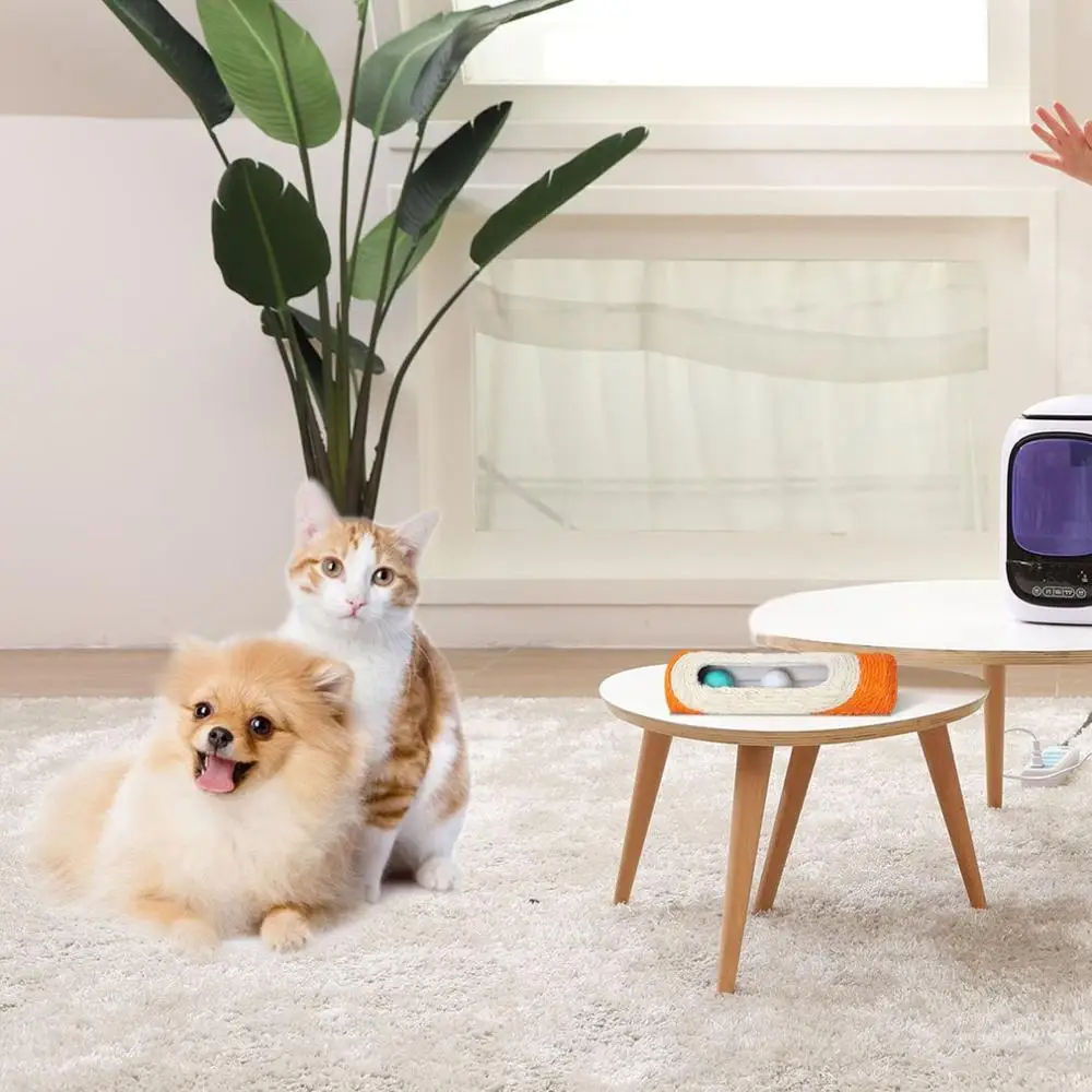 Длинная роликовая доска для защиты ног от царапин для кошек, игрушка для питомцев из сизаля, защита мебели, скалолазание с тремя шариками, кошачья башня