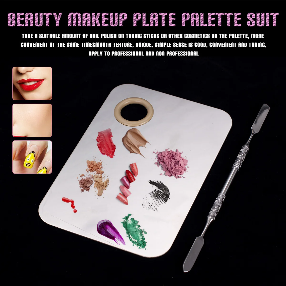 

Beauty makeup plate palette suit nail color display nails polish holder rack full cover nail tips art lalic salon supplies tools