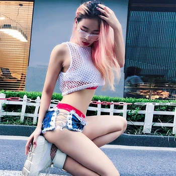 

Low Waist Sexy Women Skinny Hole Short Jeans Booty Shorts Denim Side Lace Up Beach Vacation Mini Shorts Club Party Denim Shorts