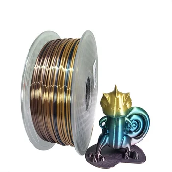 

Silk PLA Rainbow 3d Printer Filament 1.75mm 1kg Silky Rich Luster Printing Materials Slik Like Multicolor Ramdon Print Material