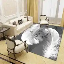 Модный коврик для дивана, спальни, дома, декоративный коврик, фланелевый, противоскользящий, белый, перо, большой ковер для гостиной