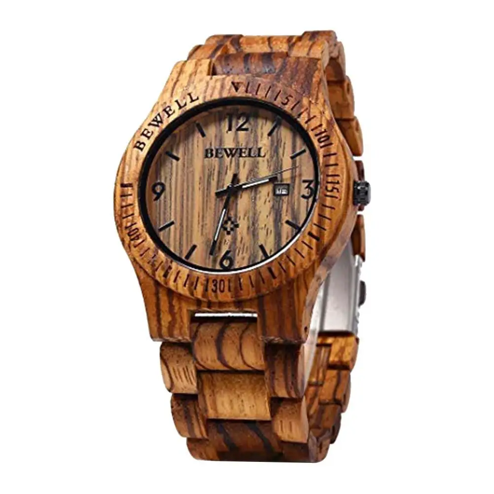 

Retro Simple Casual Wooden Watch Men's Fashion Calendar Date Leather Band Quartz Watch Business Wristwatch For Men reloj hombre