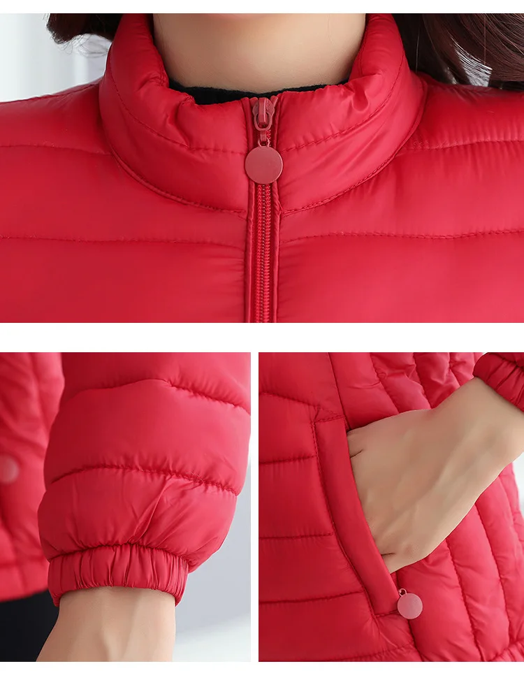 Тонкая хлопковая куртка, Короткие топы, зимняя куртка, Женское пальто, корейский стиль, тонкий, плюс размер, Женская парка, пальто, волнистый узор, стеганая куртка