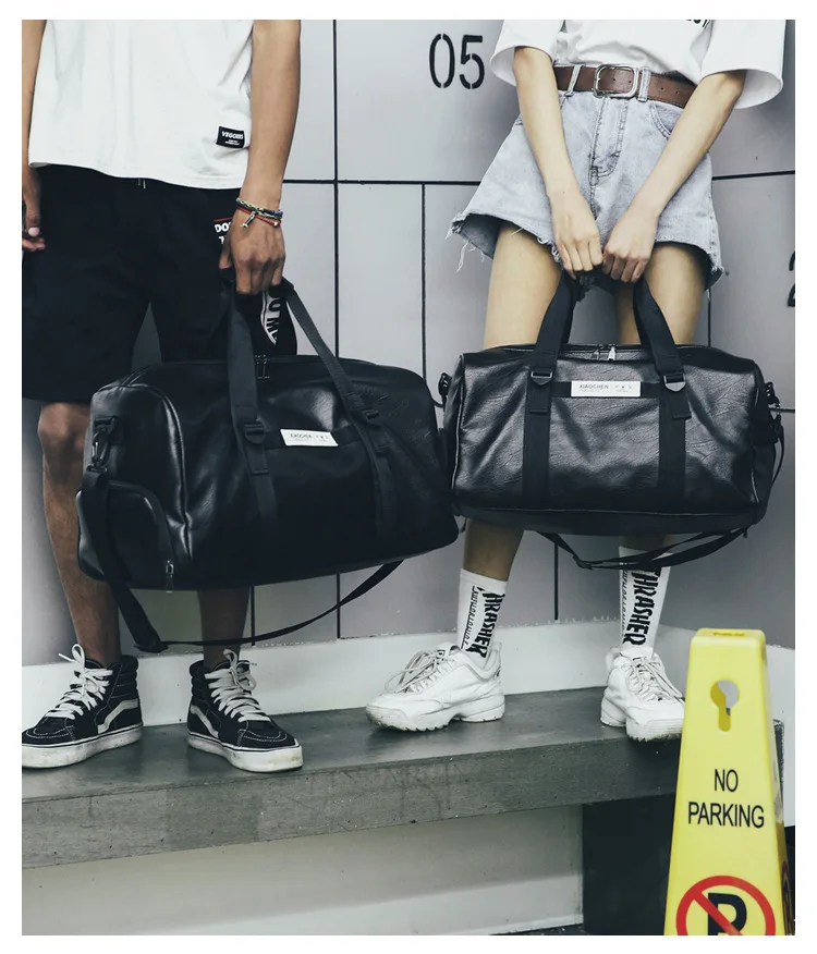 Multifunctional Gym bag Soft Leather Travel Bag Women Crossbody fitness yoga Sport bag Large Men Shoulder Storage Tote for Shoes (12)