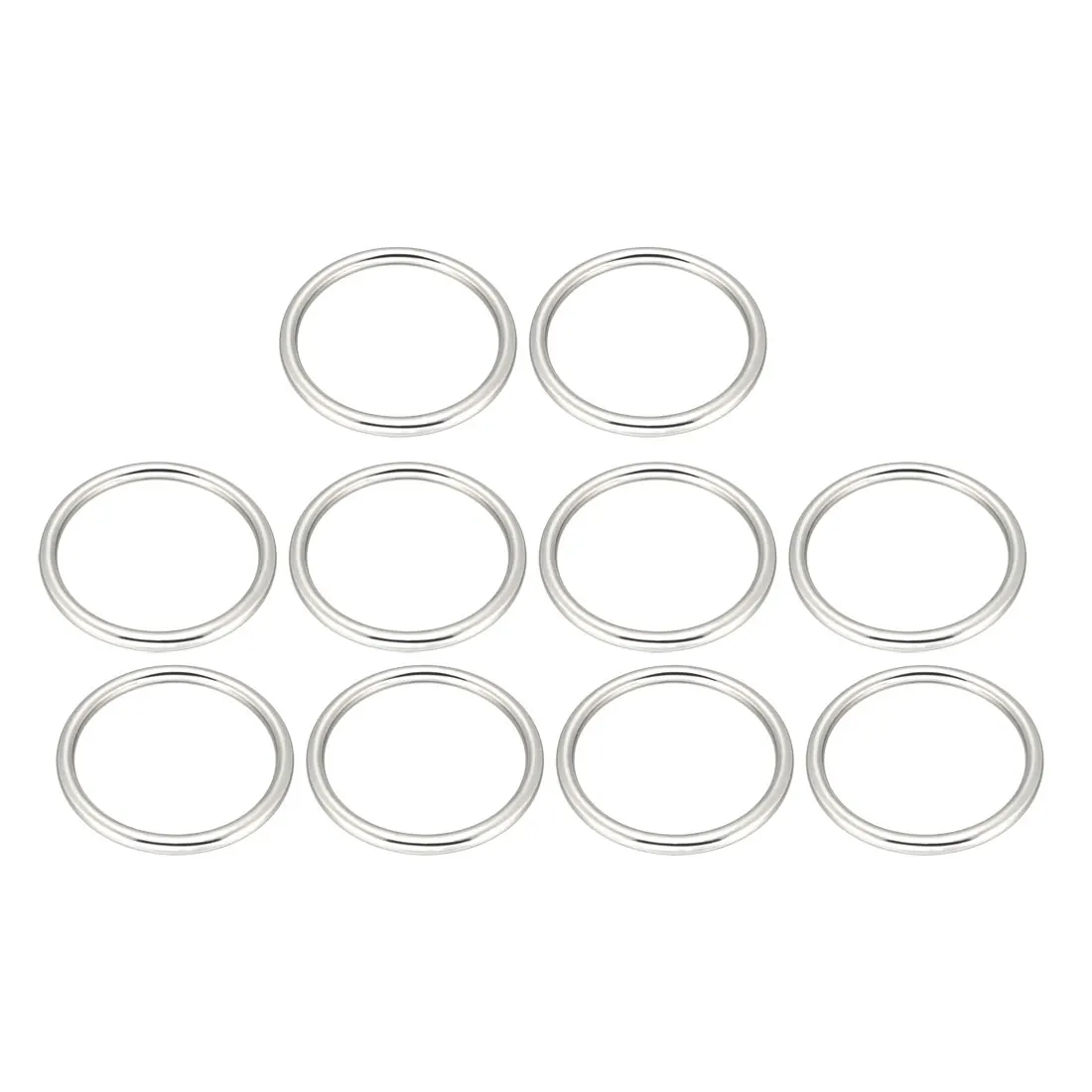 

uxcell 10 Pcs Multi-Purpose Metal O Ring Buckle Welded 72mm x 60mm x 6mm for Hardware Bags Ring Hand DIY Accessories