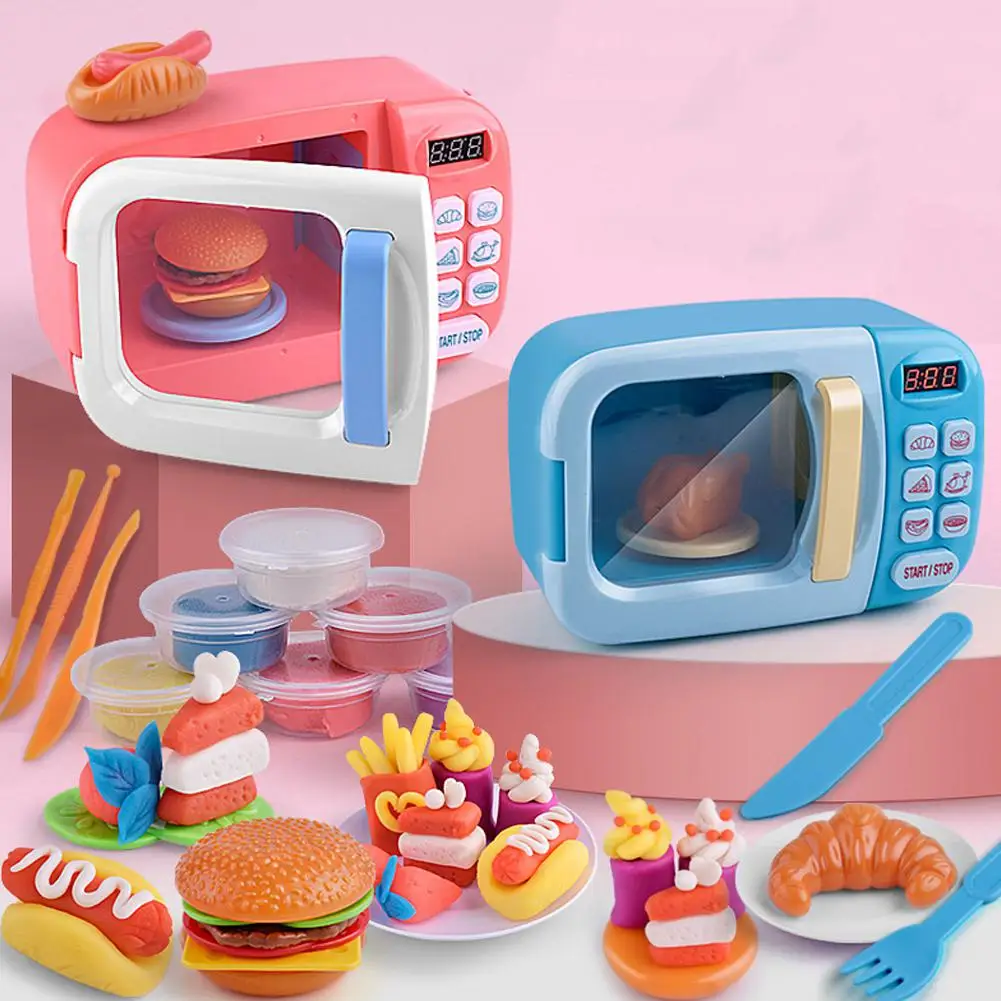 Kuulee Дети Мини кухня игровой дом Игрушка имитация Электрический игрушечное устройство для мальчиков девочек микроволновая печь