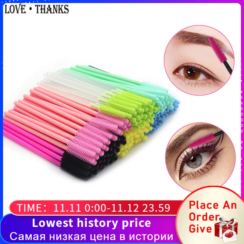 

Disposable Silicone Gel Eyelash Brush Comb Mascara Wands Eye Lashes Extension Tool Professional Beauty Makeup Tool For Women