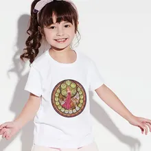 Новая футболка с короткими рукавами и принтом «История принцессы», «История энергии», «апертура», футболка для отдыха для маленьких девочек, модные футболки для мальчиков, Harajuku Kawaii