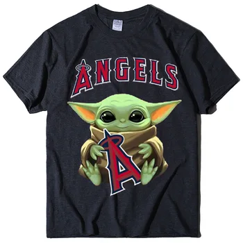

Disney Star Wars Baby Yoda Master Men Women Funny Crew Neck T-shirt Short Sleeve Summer Tops Tees Streetwear Girl Boy Kid Gift