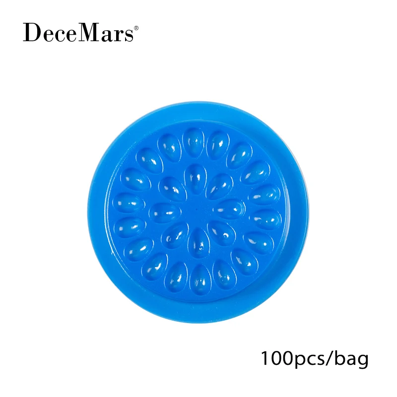 Eyelash Makeup Tools 100pcs Disposable Eyelash Extension Glue Holder Pallet Plastic