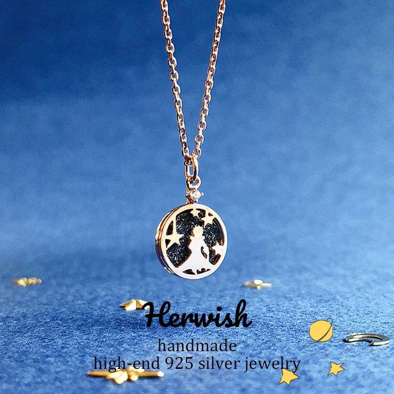 Кулон Herwish The Little Prince колье из стерлингового серебра 925 пробы с цирконием Фигурное