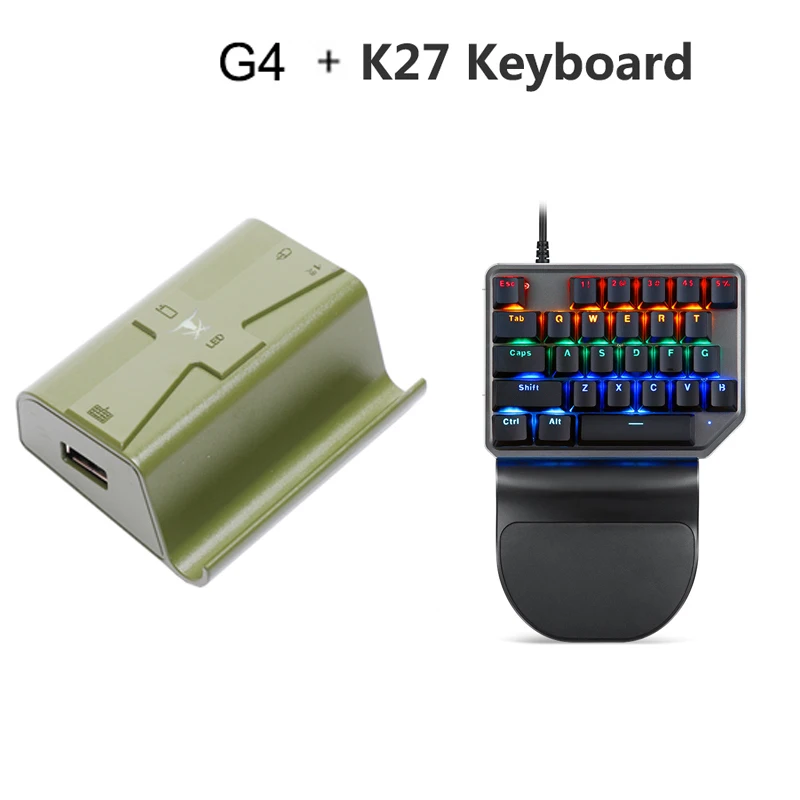 G4 PUBG мобильный Геймпад контроллер Bluetooth клавиатура мышь конвертер игровой телефон к ПК адаптер Plug and Play - Цвет: G4 set 03