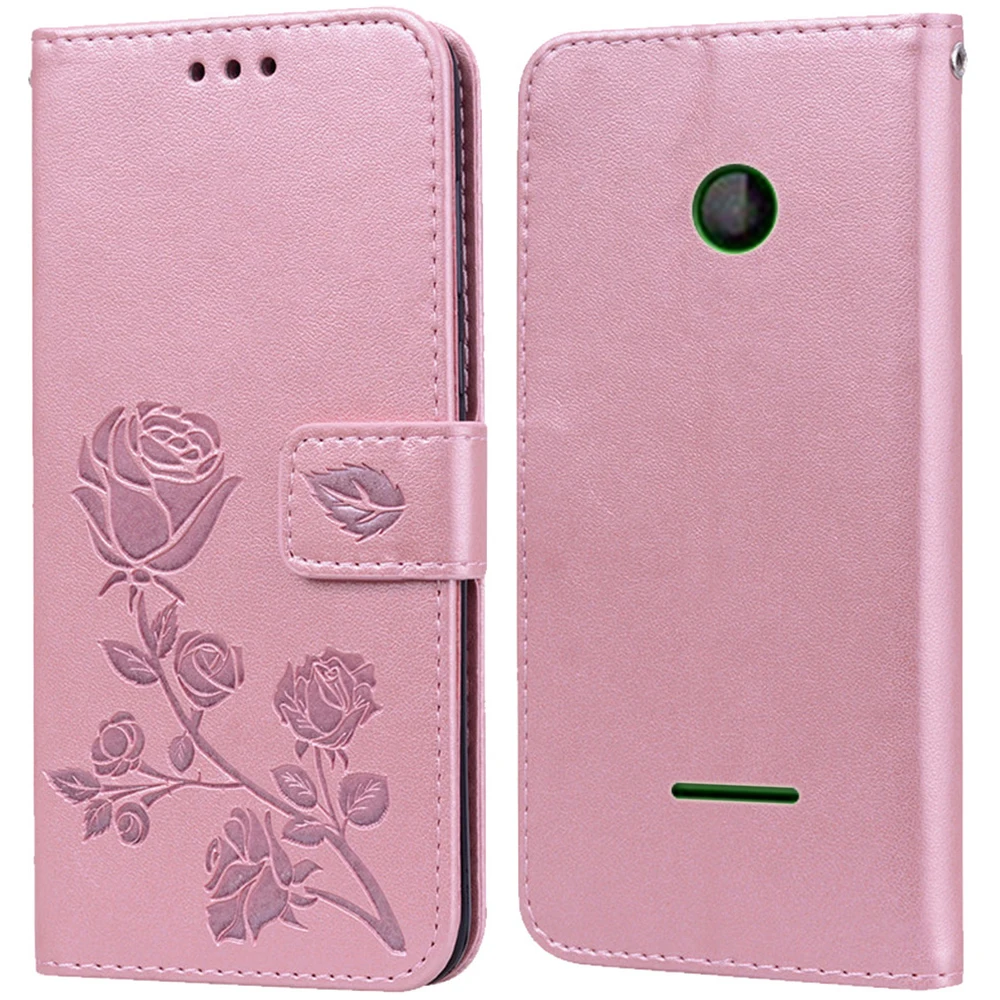 Роскошный кожаный чехол-книжка с откидной крышкой для Microsoft Nokia Lumia 532 435