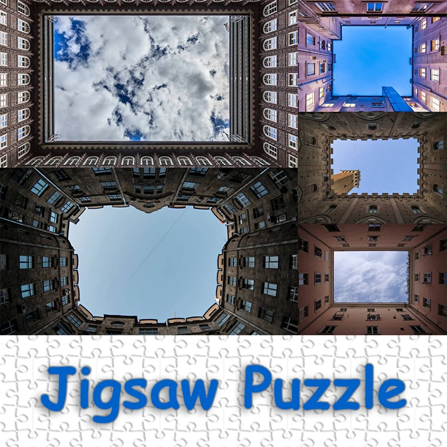 The Sky above the Building Wooden Jigsaw Puzzle Toy 500/1000 Pieces DIY Photo Customization Game | Игрушки и хобби
