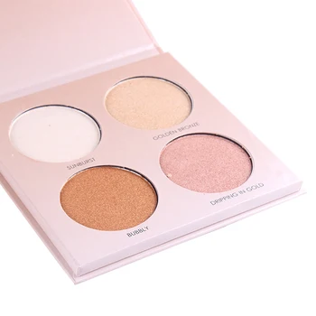 

Miss Rose 4 Color Shimmer Bronzer Highlighter Palette Brighten Basic Makeup Kit Face Powder Contouring Face Highlighter N1