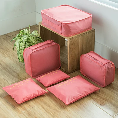 H Travel Bags Женские ботинки 6 шт./компл. Повседневное высокое качество Для женщин Путешествия Чемодан мешок застежки-молнии Водонепроницаемый Органайзер из нейлона мешок для упаковки куб Женская дорожная сумка - Цвет: H Travel Bags