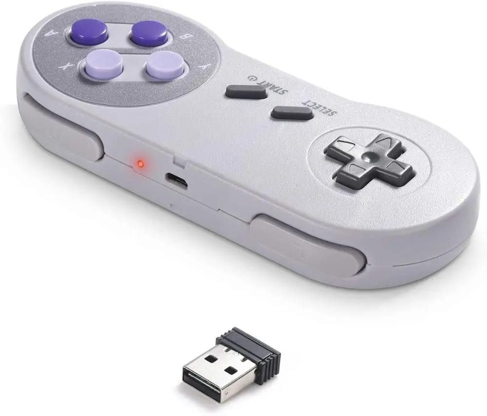 2 шт./лот 2,4 ГГц беспроводной USB контроллер совместим с Super Famicom игры USB Классический джойстик Джойстик для Windows