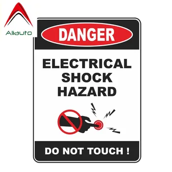 

Aliauto Warning Car Sticker Danger Electrical Shock Hazard Reflective Do Not Touch Waterproof Decal Accessories PVC,16cm*12cm